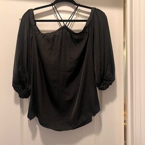 Vince Camuto Halter Blouse Black Medium NWT